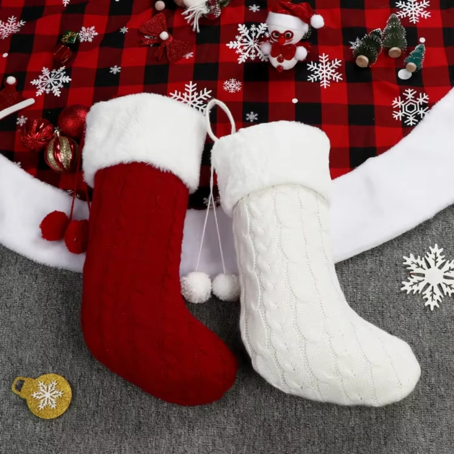 Plush Christmas Stocking Knitted Gift Large for Kids trees crafts supplies Crystal tree
Plush Christmas Stocking Knitted Gift Large for Kids trees crafts supplies Crystal tree