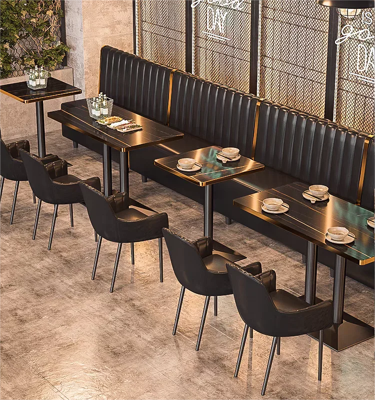 Hot Sale Restaurant Furniture Modern Restaurant Booth Seating Black Color Leather Fast Food Restaurant Table and Chair Set
Hot Sale Restaurant Furniture Modern Restaurant Booth Seating Black Color Leather Fast Food Restaurant Table and Chair Set
