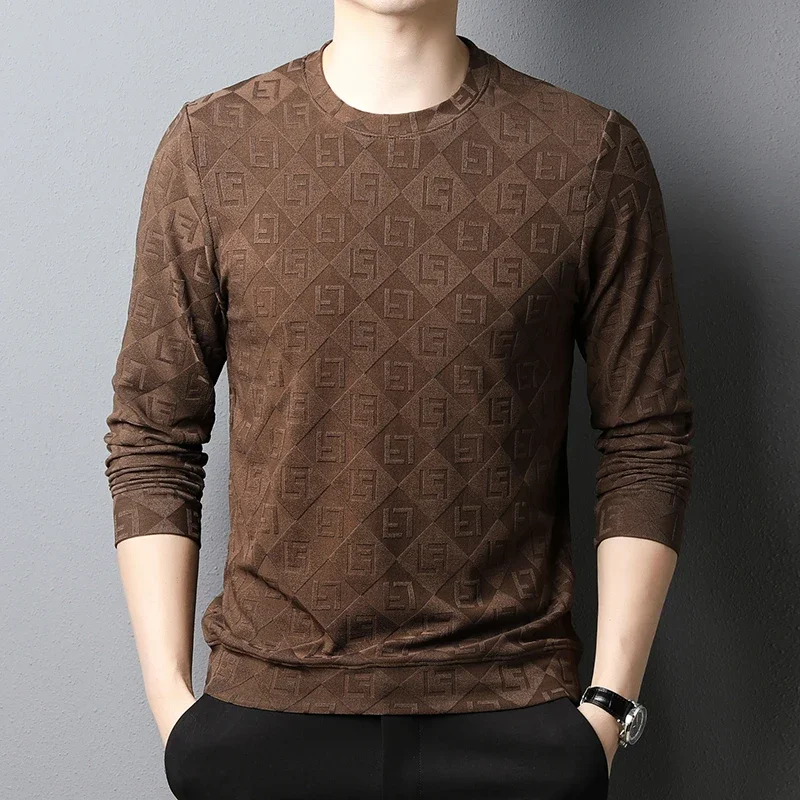 Men's New Fashion Jacquard Solid Color Loose Round Neck Top T-shirt Comfortable and Versatile Hoodie
Men's New Fashion Jacquard Solid Color Loose Round Neck Top T-shirt Comfortable and Versatile Hoodie