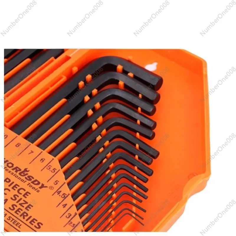 30Pc Inner Hexagon Wrench 97306 Imported Super Hard Alloy Steel Medium and Long Extended Inner Hexagon Wrench 32 * 27 * 5
30Pc Inner Hexagon Wrench 97306 Imported Super Hard Alloy Steel Medium and Long Extended Inner Hexagon Wrench 32 * 27 * 5