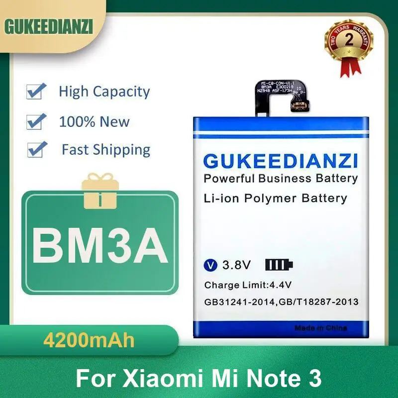 4200mAh BM3A Mobile Phone Battery For Xiaomi Mi Note 3 High Capacity
4200mAh BM3A Mobile Phone Battery For Xiaomi Mi Note 3 High Capacity