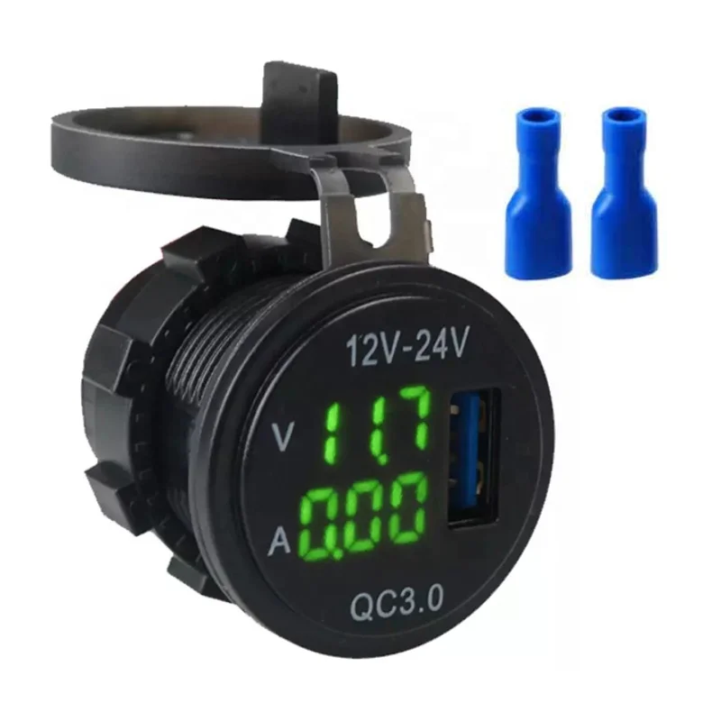 Цифровой вольтметр мультиамперметр с дисплеем напряжения и тока DC 12V 24V QC3.0 USB зарядное устройство
Цифровой вольтметр мультиамперметр с дисплеем напряжения и тока DC 12V 24V QC3.0 USB зарядное устройство