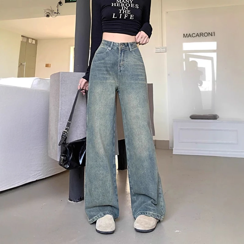 Women's Jeans Wide Leg High Waist Denim Pants Casual Loose Style Full Length Ladies Jenas Trousers
Women's Jeans Wide Leg High Waist Denim Pants Casual Loose Style Full Length Ladies Jenas Trousers