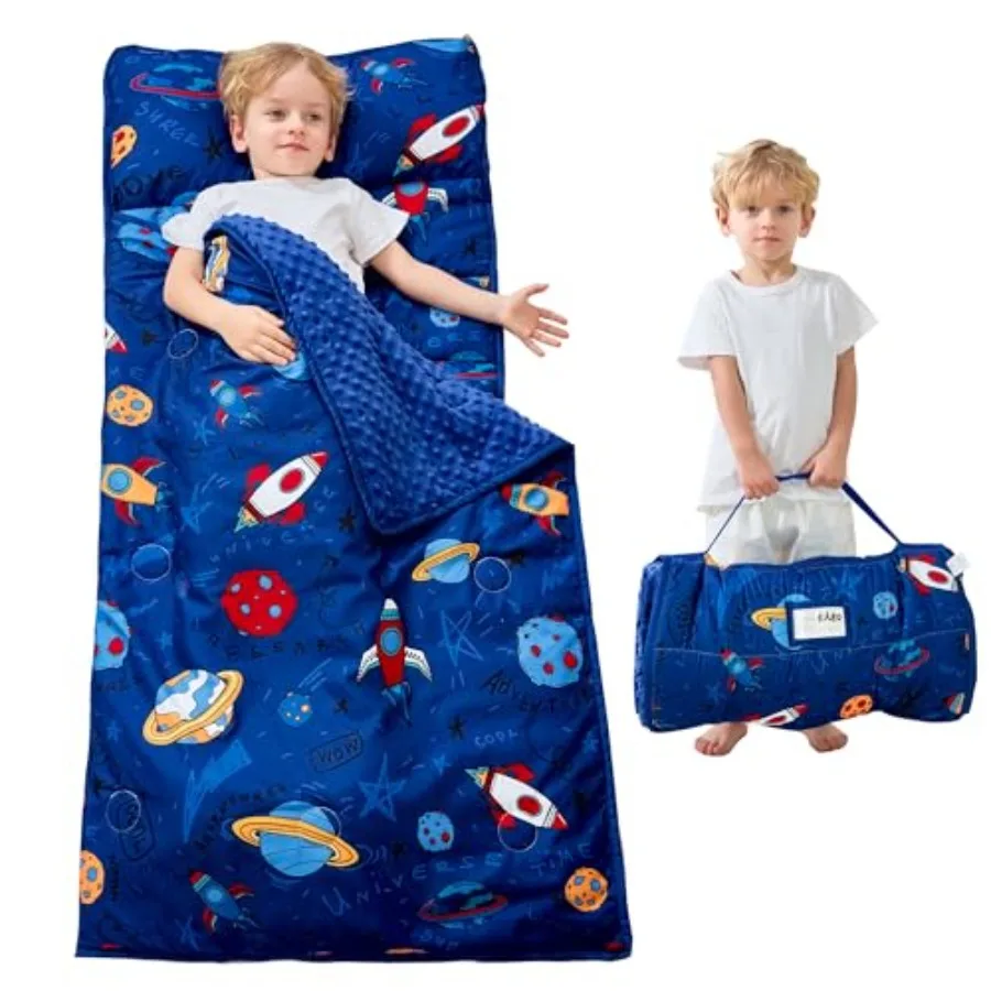 Toddler Nap Mat with Pillow and Blanket Extra Large Rolled Napping Mats Slumber Bags for Boys Girls Sleeping Bag for Daycare Pr
Toddler Nap Mat with Pillow and Blanket Extra Large Rolled Napping Mats Slumber Bags for Boys Girls Sleeping Bag for Daycare Pr