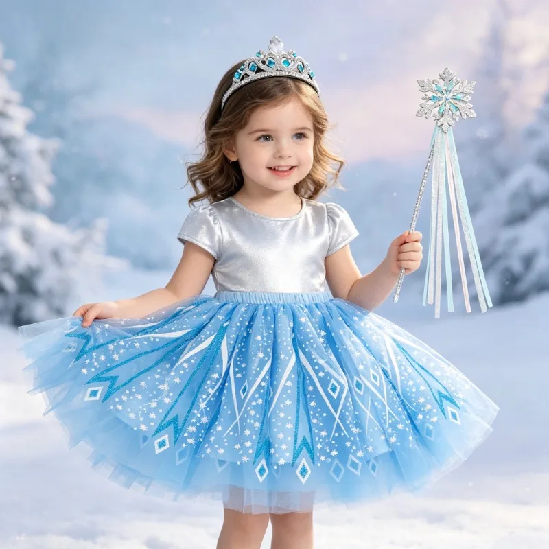 Girls' Snowflake Printed Skirt, Soft Nylon Tulle Tutu Skirt Three-Piece Set, Kids' Outfit for Festivals, Parties and Daily Wear
Girls' Snowflake Printed Skirt, Soft Nylon Tulle Tutu Skirt Three-Piece Set, Kids' Outfit for Festivals, Parties and Daily Wear