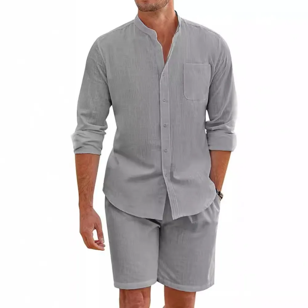 Lightweight Men Summer Cotton Linen Shirt Shorts Set Casual Comfortable Beach Outfit Two Piece
Lightweight Men Summer Cotton Linen Shirt Shorts Set Casual Comfortable Beach Outfit Two Piece