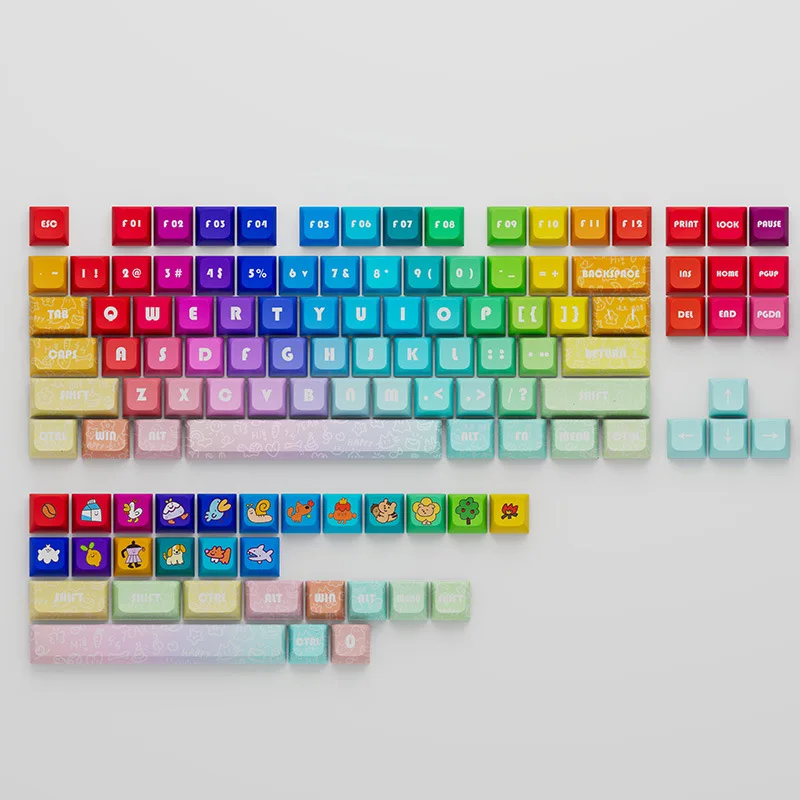 PBT material XDA height ball cap sublimation gummy bear EVA full set of general mechanical keyboard cap keycap
PBT material XDA height ball cap sublimation gummy bear EVA full set of general mechanical keyboard cap keycap