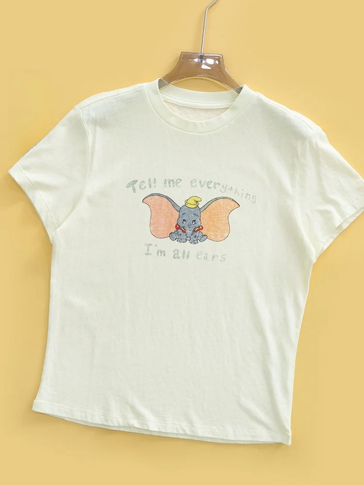 Soft Organic Cotton Short Sleeve T-Shirt HEIDD Spring Summer 2026 Cartoon Dumbo Print Ladies Skin-friendly Breathable round N...
Soft Organic Cotton Short Sleeve T-Shirt HEIDD Spring Summer 2026 Cartoon Dumbo Print Ladies Skin-friendly Breathable round N...