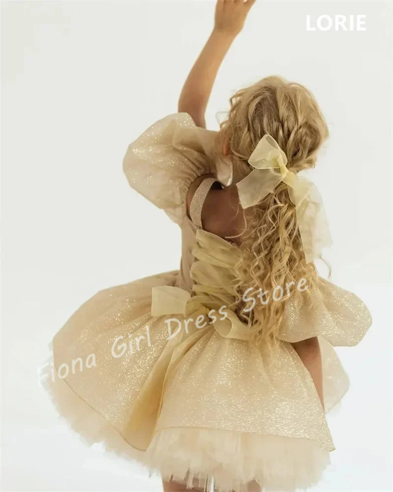 Customized Champagne Flower Girl Dress For Wedding Shiny Tulle Off Shoulder Fluffy Luxury Little Girl Birthday Party Ball Gown
Customized Champagne Flower Girl Dress For Wedding Shiny Tulle Off Shoulder Fluffy Luxury Little Girl Birthday Party Ball Gown