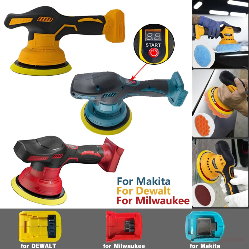 8 Gear Digital Display Car Polisher Electric for Makita/Dewalt/Milwaukee 18V Battery Wireless Auto Car Polishing Waxing Machine
8 Gear Digital Display Car Polisher Electric for Makita/Dewalt/Milwaukee 18V Battery Wireless Auto Car Polishing Waxing Machine