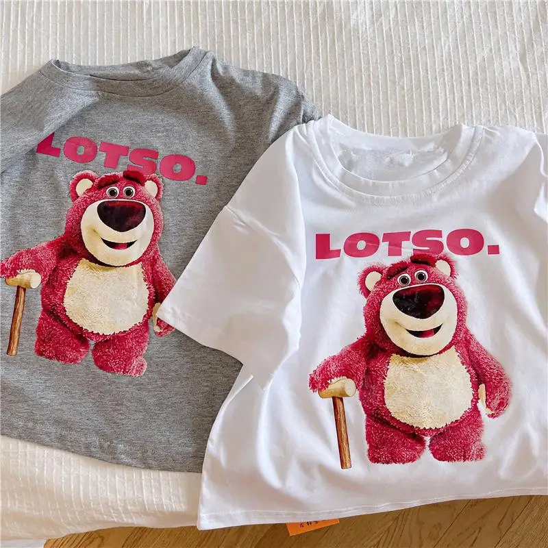 Strawberry Bear Kids Short Sleeve Tee, Cute Cartoon Cotton Top for Boys & Girls Summer
Strawberry Bear Kids Short Sleeve Tee, Cute Cartoon Cotton Top for Boys & Girls Summer