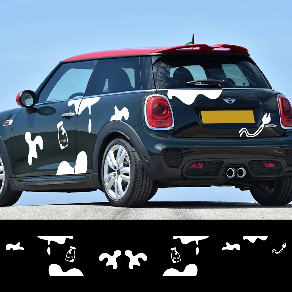 Car Sticker For MINI Cooper S R55 R56 F56 F55 F57 F60 R60 Countryman JCW Milk Element Style Vinyl Decals Auto Tuning Accessories