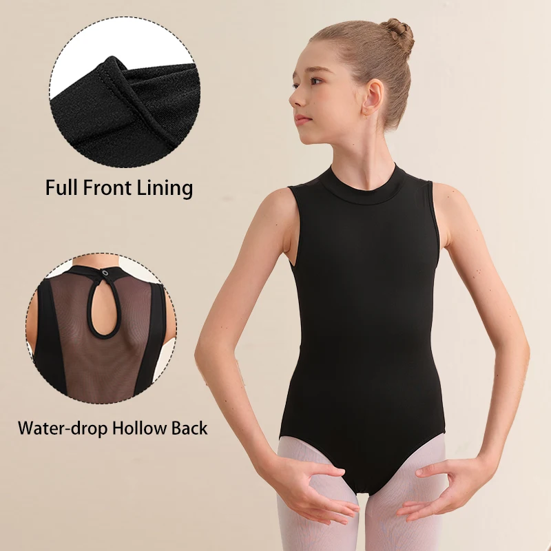 Girls Mock Neck Ballet Leotard Mesh Hollow Back Sleeveless Dancewear for Kids Stage Performance
Girls Mock Neck Ballet Leotard Mesh Hollow Back Sleeveless Dancewear for Kids Stage Performance