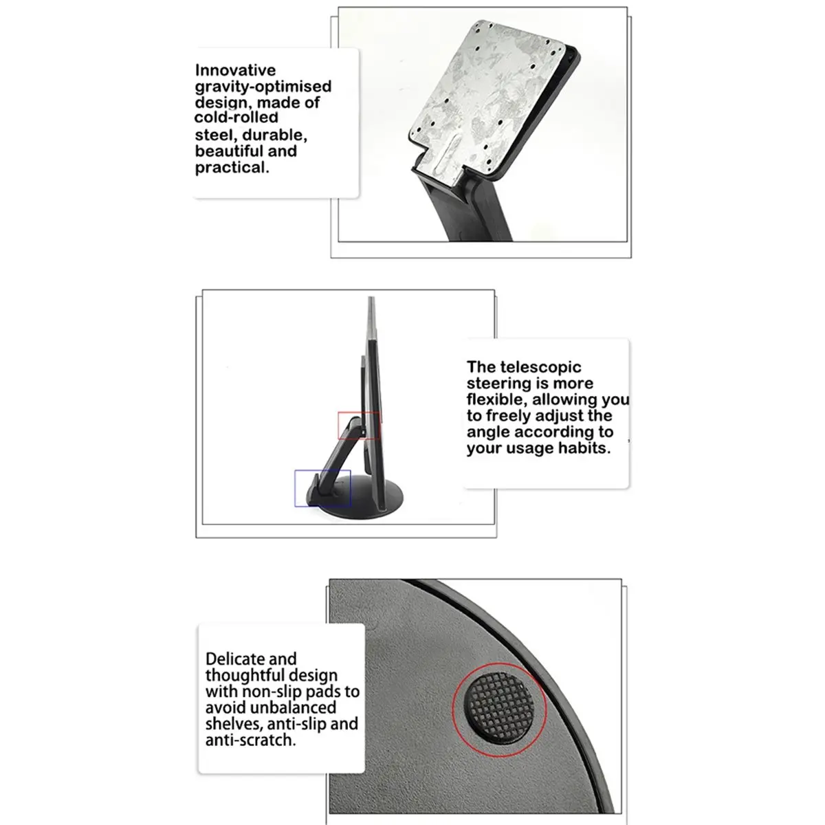 Stable- 14-24in Desktop Monitor Holder with VESA Hole Folding TV Screen Stand Screen Mount Support for Home Office School Black
Stable- 14-24in Desktop Monitor Holder with VESA Hole Folding TV Screen Stand Screen Mount Support for Home Office School Black