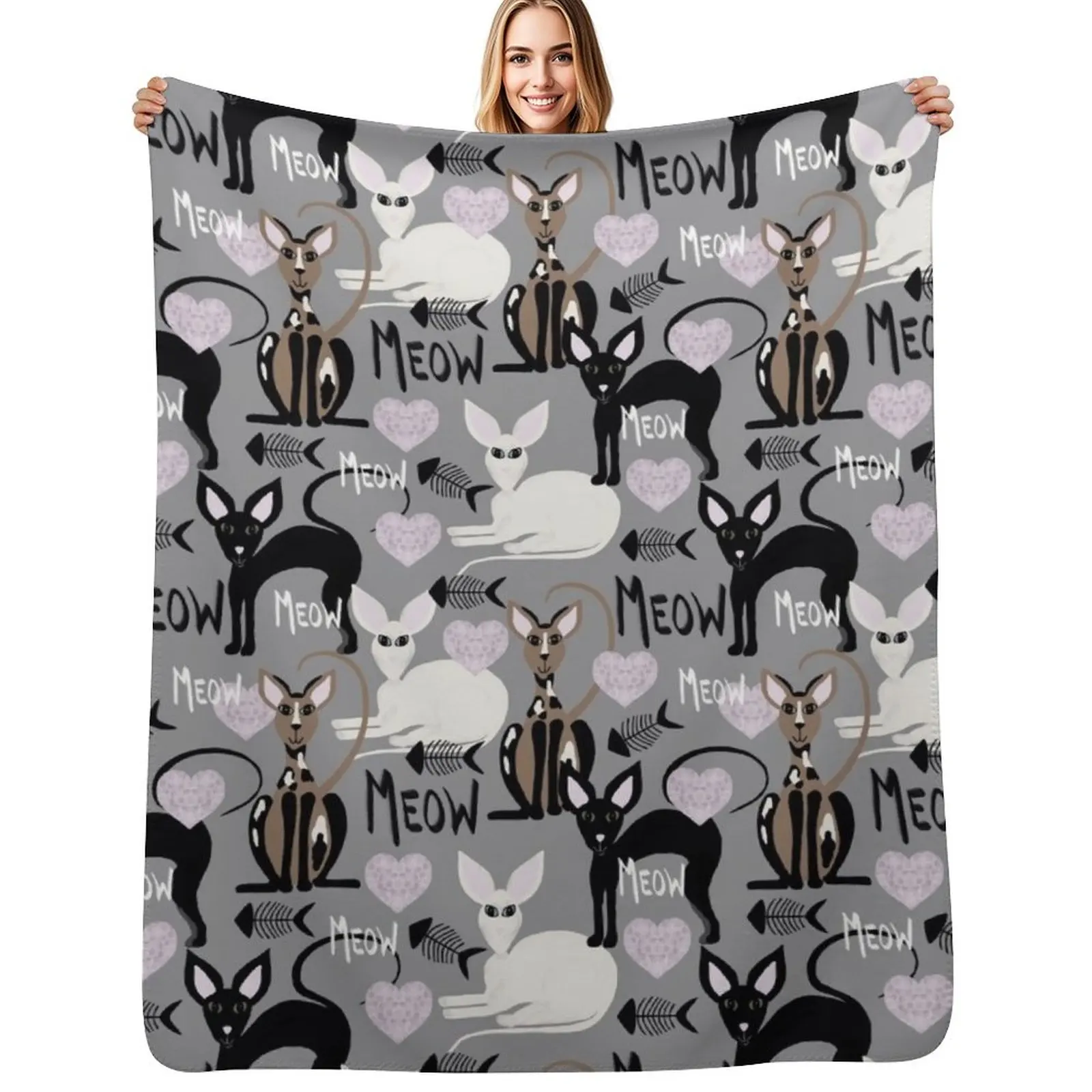 Cornish Rex Cats Throw Blanket Decorative Sofas Blankets For Sofas Multi-Purpose Warm Blankets
Cornish Rex Cats Throw Blanket Decorative Sofas Blankets For Sofas Multi-Purpose Warm Blankets