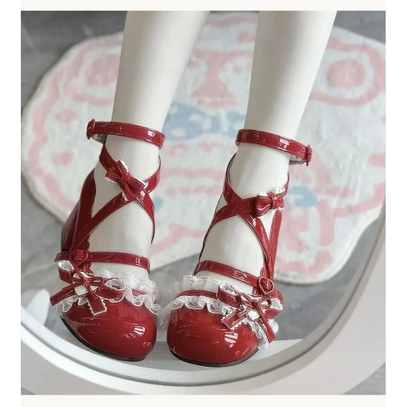 New Women's Cute Bow High Heels Princess Heeled Single Shoes Lolita Mary Jane Shoes Spring Autumn Leather Pumps
New Women's Cute Bow High Heels Princess Heeled Single Shoes Lolita Mary Jane Shoes Spring Autumn Leather Pumps