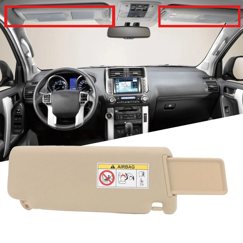 Замена солнцезащитного козырька автомобиля для Toyota Land Cruiser Prado KDJ150 KDJ155 2010-2023, левая/правая солнцезащитная доска с левым рулем
Замена солнцезащитного козырька автомобиля для Toyota Land Cruiser Prado KDJ150 KDJ155 2010-2023, левая/правая солнцезащитная доска с левым рулем