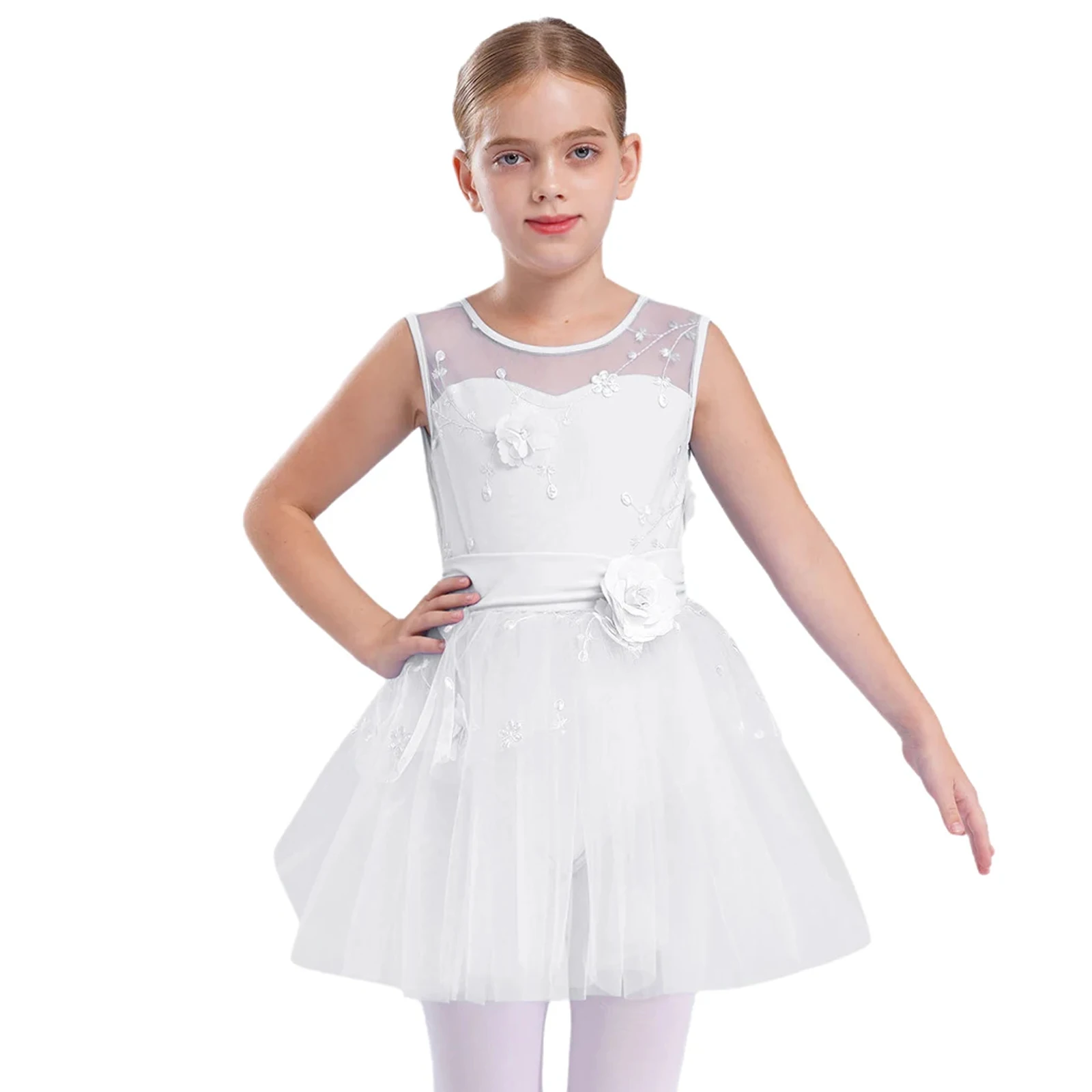 Kid Girls Ballet Dance Tutu Dress Ballerina Party Clothes Stage Performance Costume Sleeveless Flower Applique Embroidered Dress
Kid Girls Ballet Dance Tutu Dress Ballerina Party Clothes Stage Performance Costume Sleeveless Flower Applique Embroidered Dress