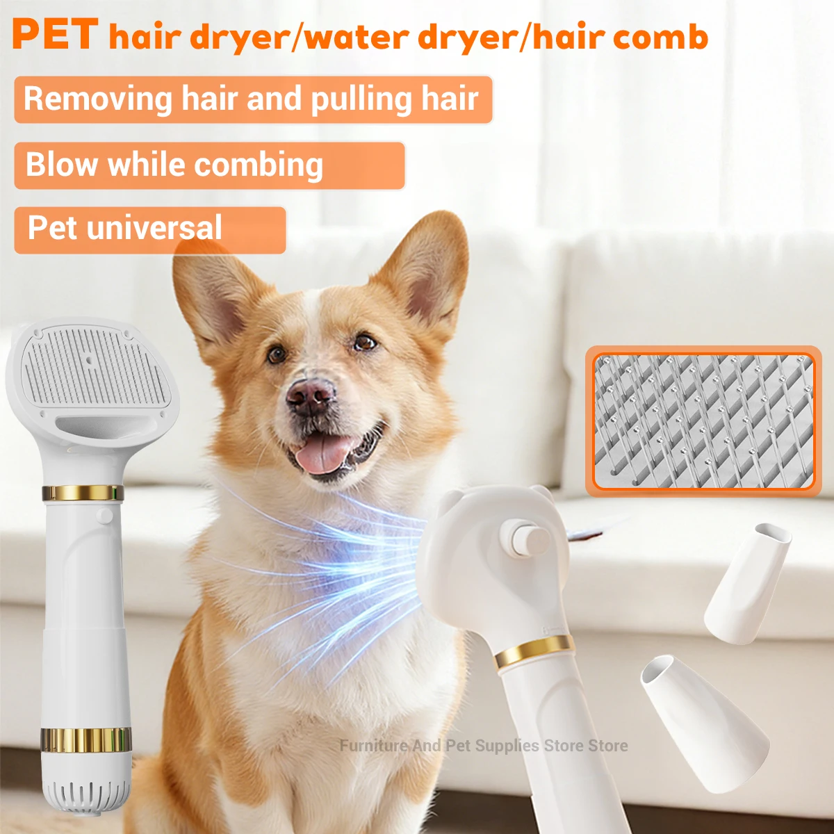 Pet dog hair dryer, cat water dryer, three in one design, powerful dog dryer, pet bath dryer, cat and dog beauty products
Pet dog hair dryer, cat water dryer, three in one design, powerful dog dryer, pet bath dryer, cat and dog beauty products