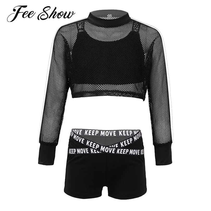 3Pcs Kids Girls Summer Sport Suit Straps Crop Vest Tops with Breathable Net Cover Up+Shorts Set For Running Modern Dance Outfits
3Pcs Kids Girls Summer Sport Suit Straps Crop Vest Tops with Breathable Net Cover Up+Shorts Set For Running Modern Dance Outfits