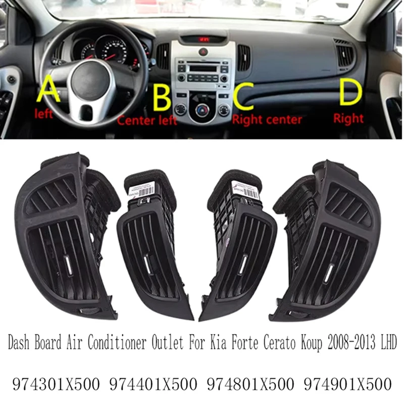 T18C-4PCS Car Front Dash Board Air Conditioner Outlet A/C Air Vents For Kia Forte Cerato Koup 2008-2013 LHD 974301X500
T18C-4PCS Car Front Dash Board Air Conditioner Outlet A/C Air Vents For Kia Forte Cerato Koup 2008-2013 LHD 974301X500