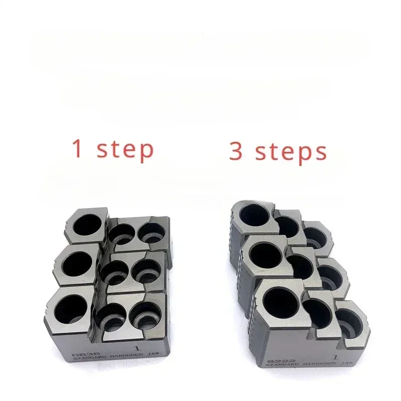 Hydraulic hard jaw three jaw chuck strong step jaw for CNC lathes, new high precision standard 8 10 inches
Hydraulic hard jaw three jaw chuck strong step jaw for CNC lathes, new high precision standard 8 10 inches