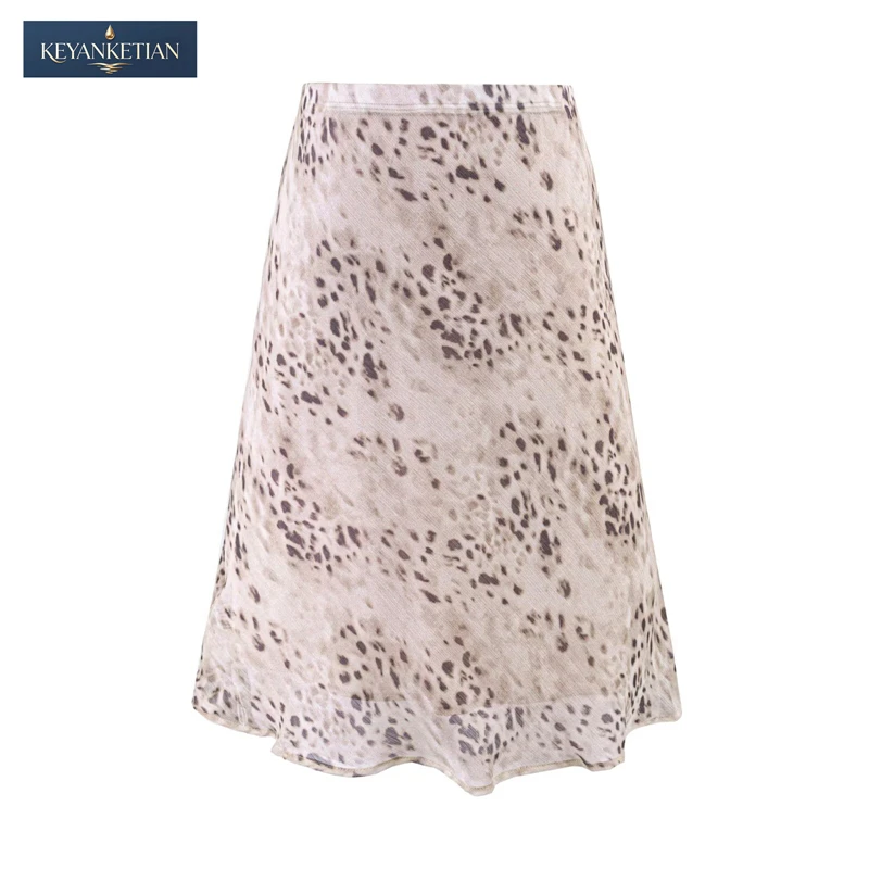 KEYANKETIAN 2026 Retro Safari-Inspired A-Line Skirt High Waist Light Leopard Print, Chiffon Fabric & Flared Hem A-line Skirt
KEYANKETIAN 2026 Retro Safari-Inspired A-Line Skirt High Waist Light Leopard Print, Chiffon Fabric & Flared Hem A-line Skirt