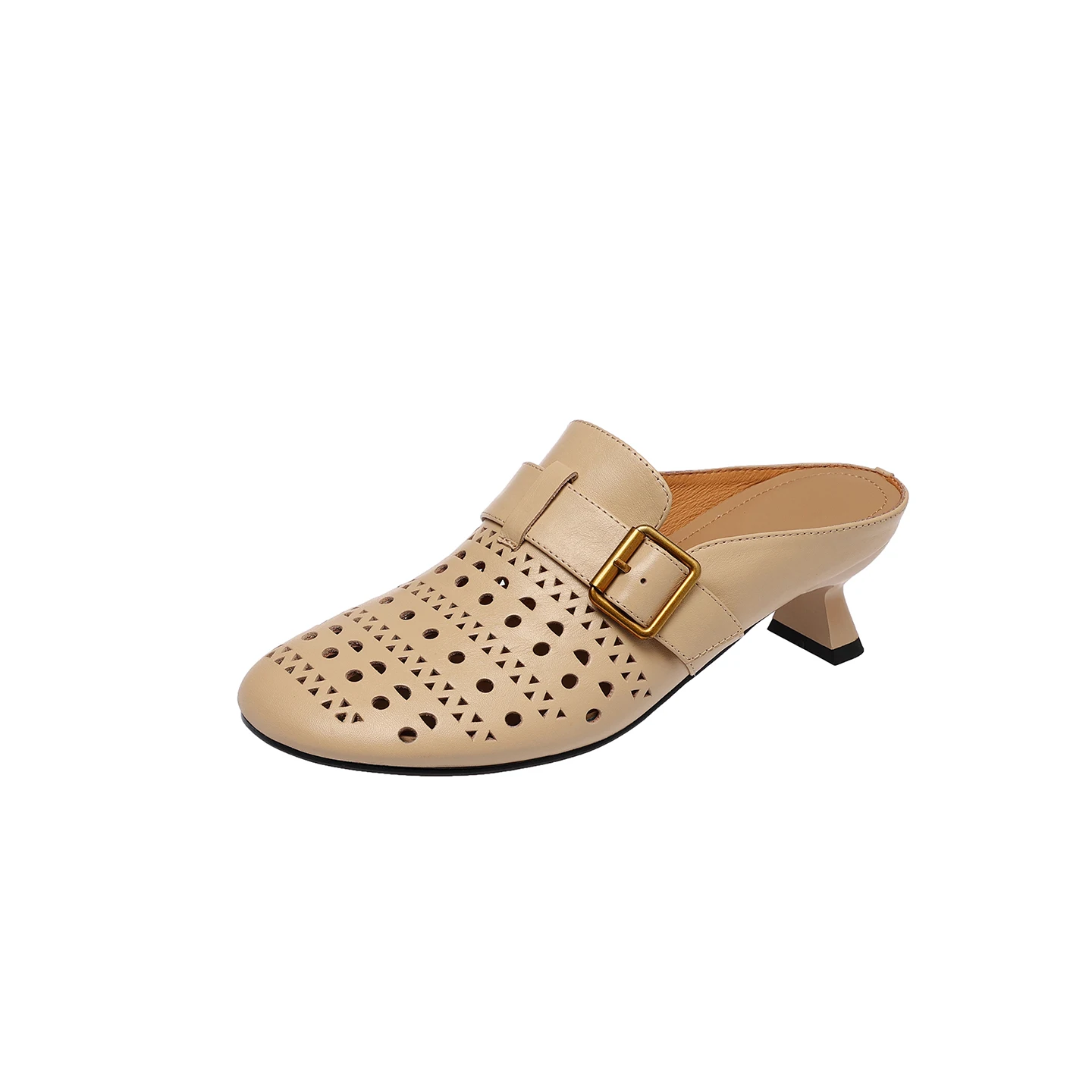 NEW Summer Women Mules Genuine Leather Shoes for Women Round Toe High Heels Shoes Cover Toe Sandals Belt Buckle Hollow Slippers
NEW Summer Women Mules Genuine Leather Shoes for Women Round Toe High Heels Shoes Cover Toe Sandals Belt Buckle Hollow Slippers