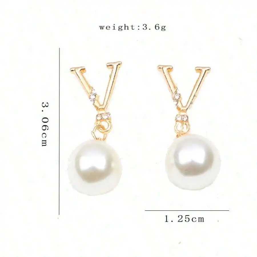 Elegant V-Design Pearl Drop Earrings For Women, Sweet And Fresh Fashion Jewelry Accessory
Elegant V-Design Pearl Drop Earrings For Women, Sweet And Fresh Fashion Jewelry Accessory