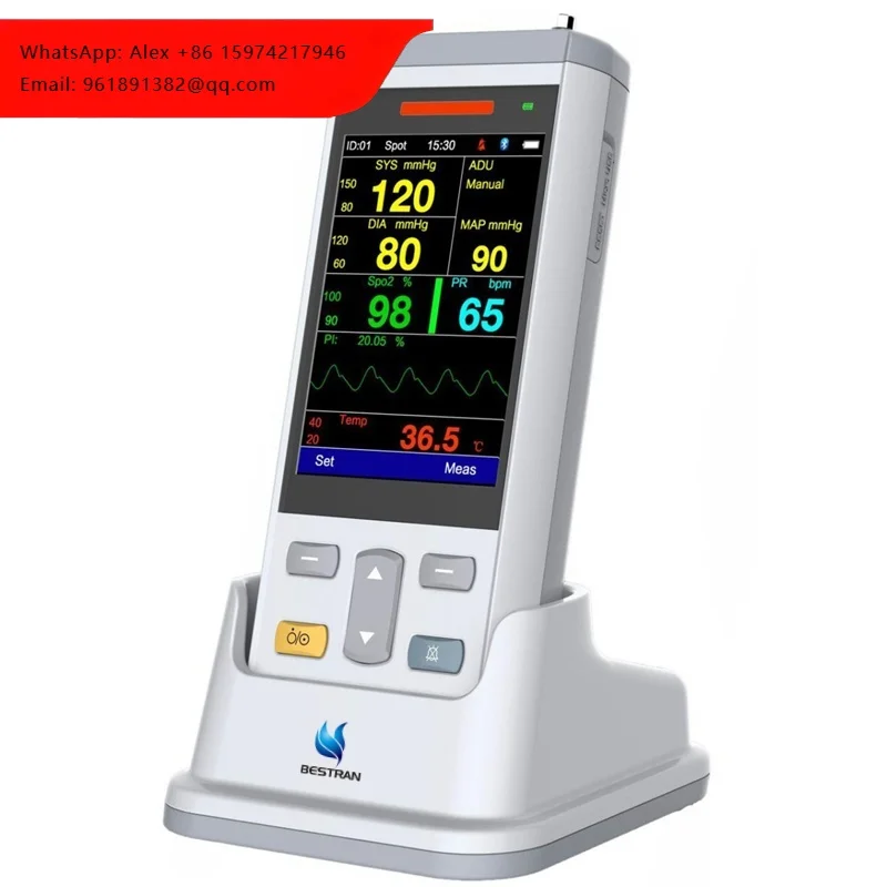 BT-PO7A SPO2+NIBP+TEMP+PR Hospital Portable Handhold Vital Signs Monitor Vital Signs Patient Monitor With Trolley
BT-PO7A SPO2+NIBP+TEMP+PR Hospital Portable Handhold Vital Signs Monitor Vital Signs Patient Monitor With Trolley
