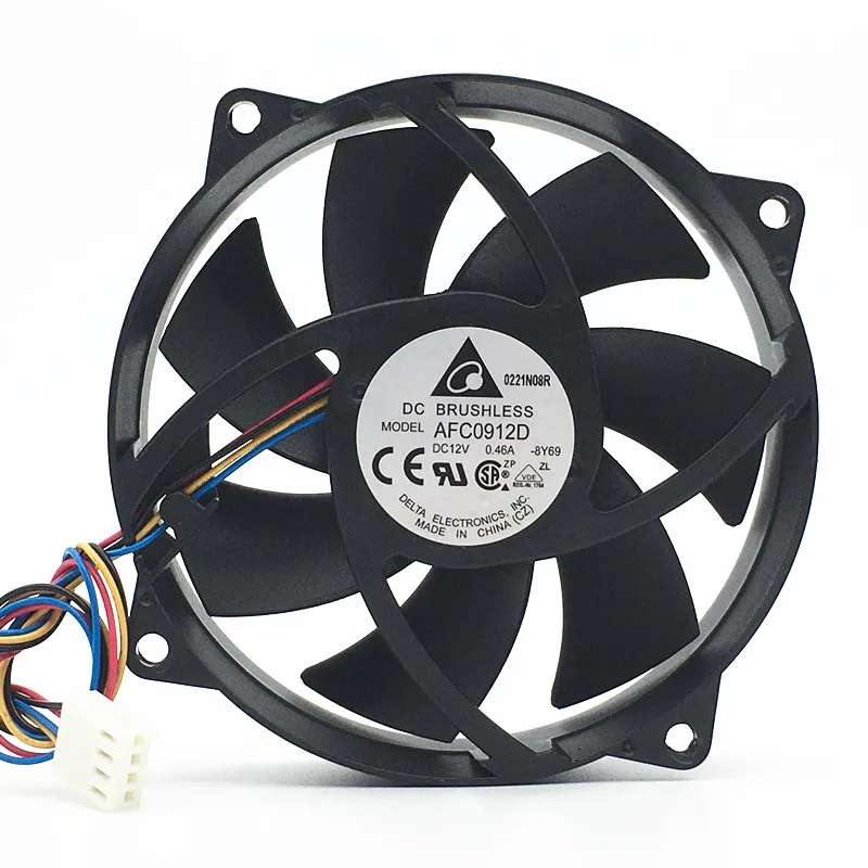 Delta Electronics AFC0912D DC 12V 0.46A 90x90x25mm 4-Wire Cooling Fan
Delta Electronics AFC0912D DC 12V 0.46A 90x90x25mm 4-Wire Cooling Fan