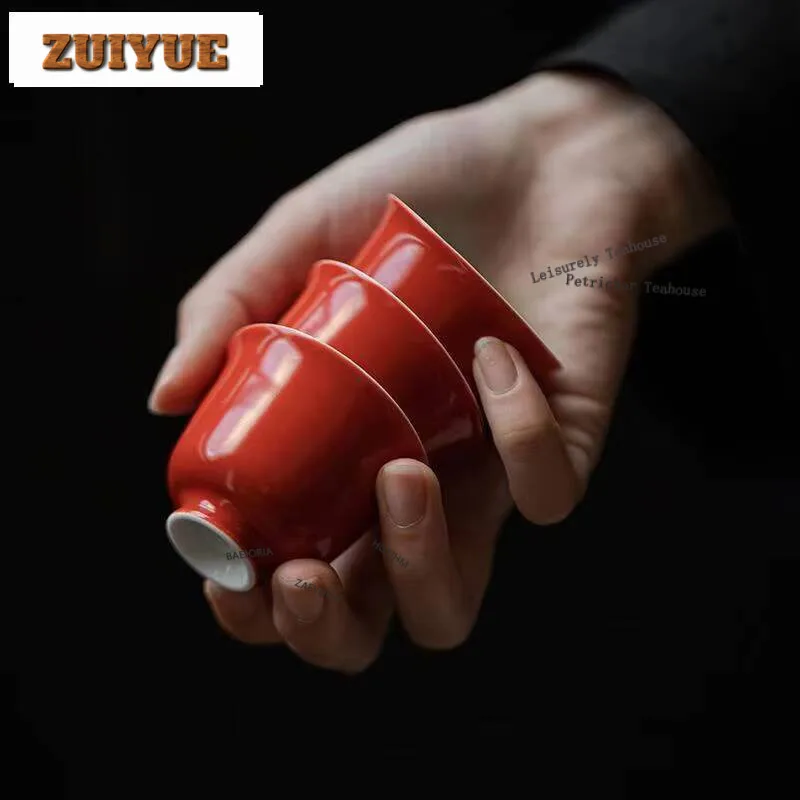 2pc/set Handmade Coral Red Tea Cup Household Master Antique For Meditation Bowl Set Accessories Drinkware Accessories Craft 35ml
2pc/set Handmade Coral Red Tea Cup Household Master Antique For Meditation Bowl Set Accessories Drinkware Accessories Craft 35ml