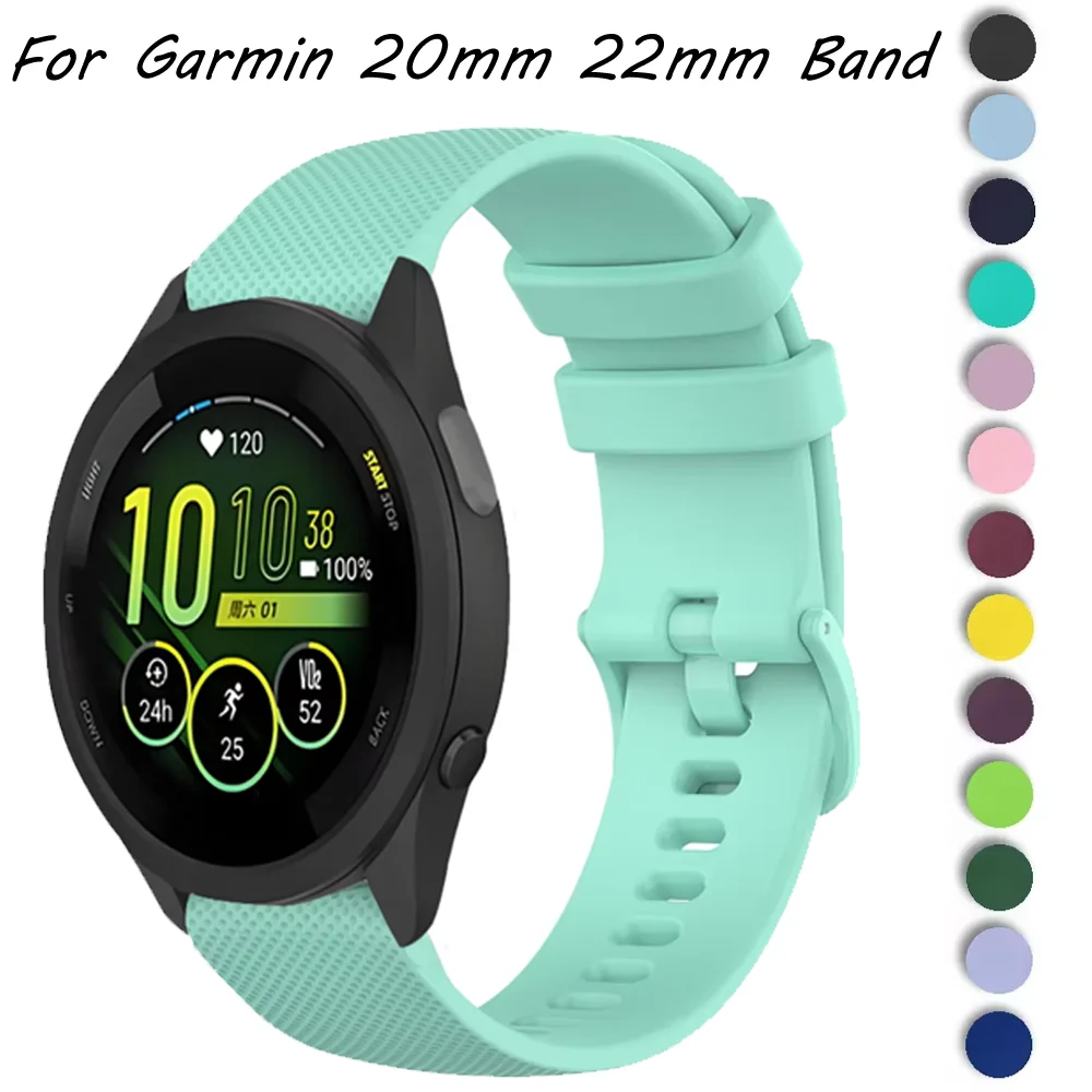 20mm 22mm Silicone Strap for Garmin Forerunner 55 165 265 965/Active 5 Bracelet Band Vivomove Trend Venu 3/2/Vivoactive 5 Correa
20mm 22mm Silicone Strap for Garmin Forerunner 55 165 265 965/Active 5 Bracelet Band Vivomove Trend Venu 3/2/Vivoactive 5 Correa