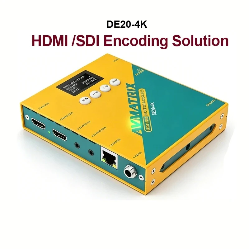 AVMATRIX DE20-4K 2-in-1 4K HDMI/NDI Encoder&Decoder Versatile HDMI & USB Encoding Solution HDMI-compatible/NDI Conversion
AVMATRIX DE20-4K 2-in-1 4K HDMI/NDI Encoder&Decoder Versatile HDMI & USB Encoding Solution HDMI-compatible/NDI Conversion