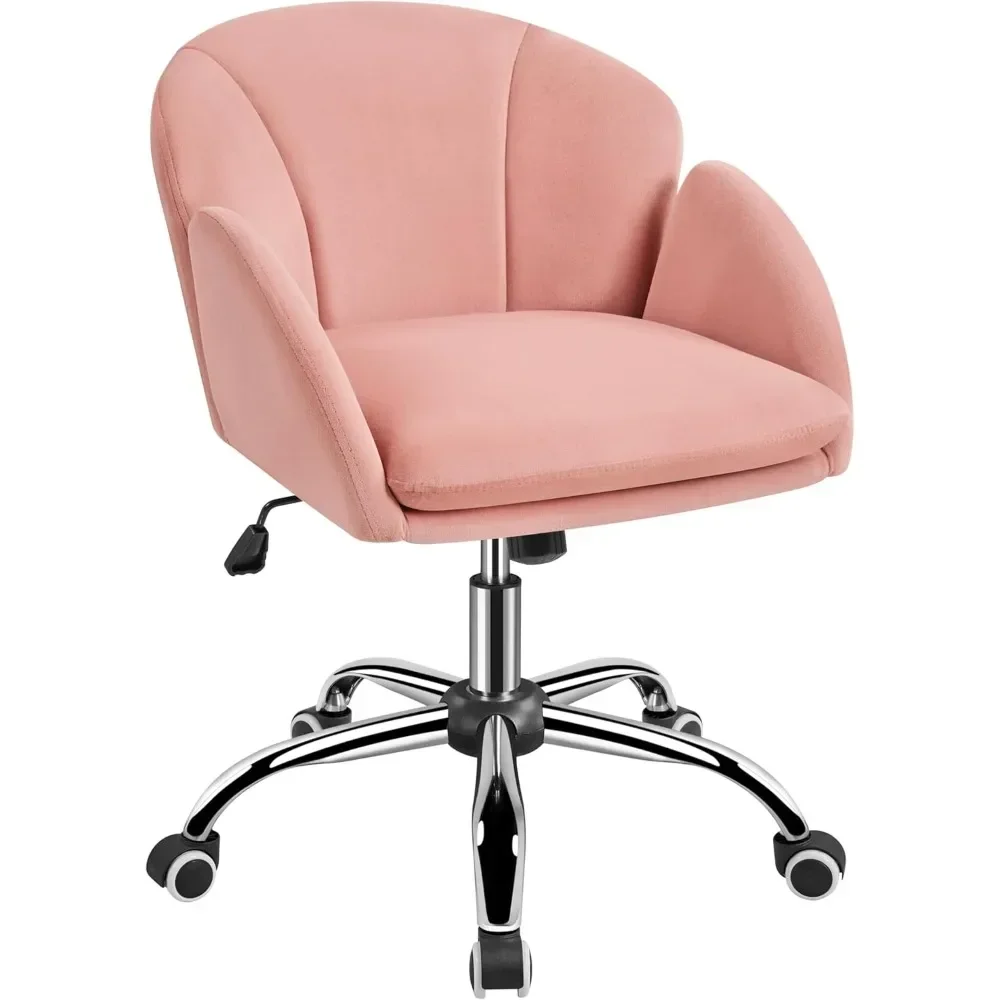 Cute Velvet Desk Chair for Home Office, Makeup Vanity Chair with Armrests for Bedroom Modern Swivel Rolling Chair for Women
Cute Velvet Desk Chair for Home Office, Makeup Vanity Chair with Armrests for Bedroom Modern Swivel Rolling Chair for Women