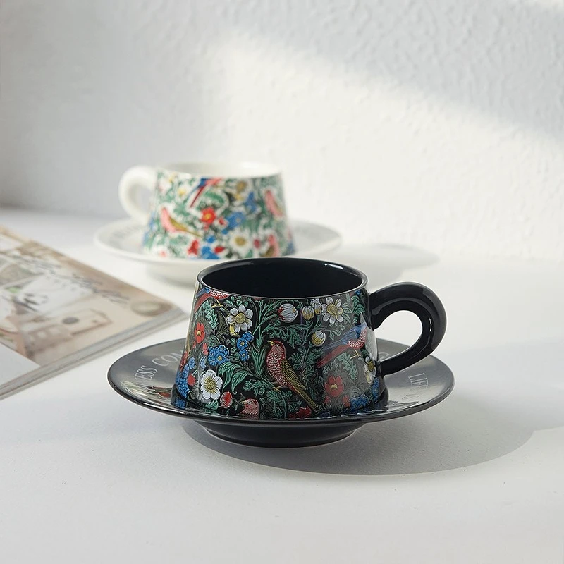 Classic Vintage Floral and Bird Coffee Cup Saucer Morris Style Fashion Ceramic Afternoon Tea Cup Gift Box Set Gift Souvenir
Classic Vintage Floral and Bird Coffee Cup Saucer Morris Style Fashion Ceramic Afternoon Tea Cup Gift Box Set Gift Souvenir