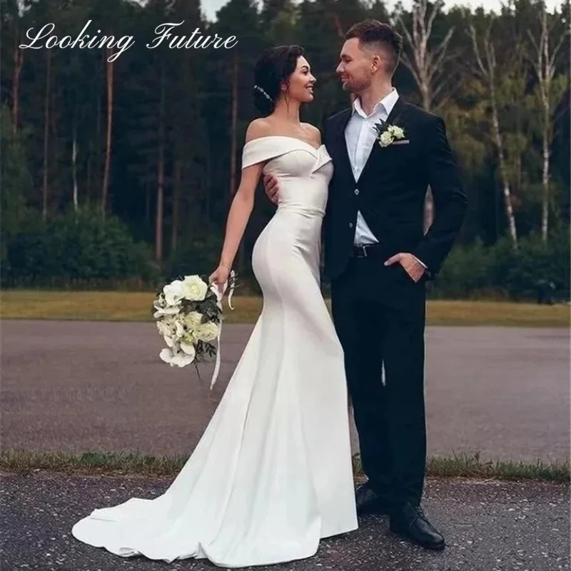 Elegant Satin Mermaid Wedding Dresses For Woman 2024 Sweetheart Off The Shoulder Bride Robe Button Court Train Vestidos De Novia
Elegant Satin Mermaid Wedding Dresses For Woman 2024 Sweetheart Off The Shoulder Bride Robe Button Court Train Vestidos De Novia