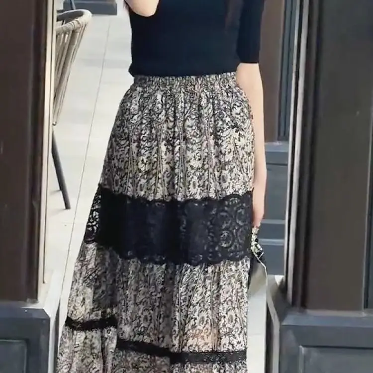 Lace and Chiffon for Summer New Half Skirt with Draped
Lace and Chiffon for Summer New Half Skirt with Draped