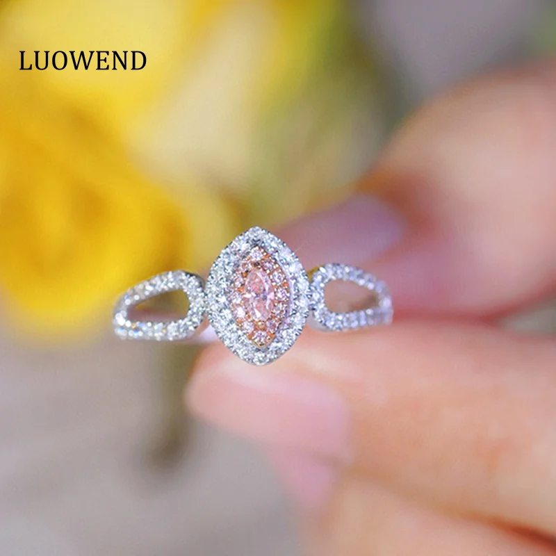 Кольца LUOWEND из белого золота 18 карат, роскошное обручальное кольцо с натуральным розовым бриллиантом для женщин, раннее ювелирное изделие, дизайнерский стиль для девушек
Кольца LUOWEND из белого золота 18 карат, роскошное обручальное кольцо с натуральным розовым бриллиантом для женщин, раннее ювелирное изделие, дизайнерский стиль для девушек