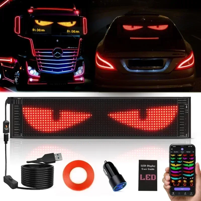 Devil Eyes Light for Car12*59.5cm Full Color Big Eye Flex Screen for LED Display for Car Scrolling Led Light Sign for Car Window
Devil Eyes Light for Car12*59.5cm Full Color Big Eye Flex Screen for LED Display for Car Scrolling Led Light Sign for Car Window
