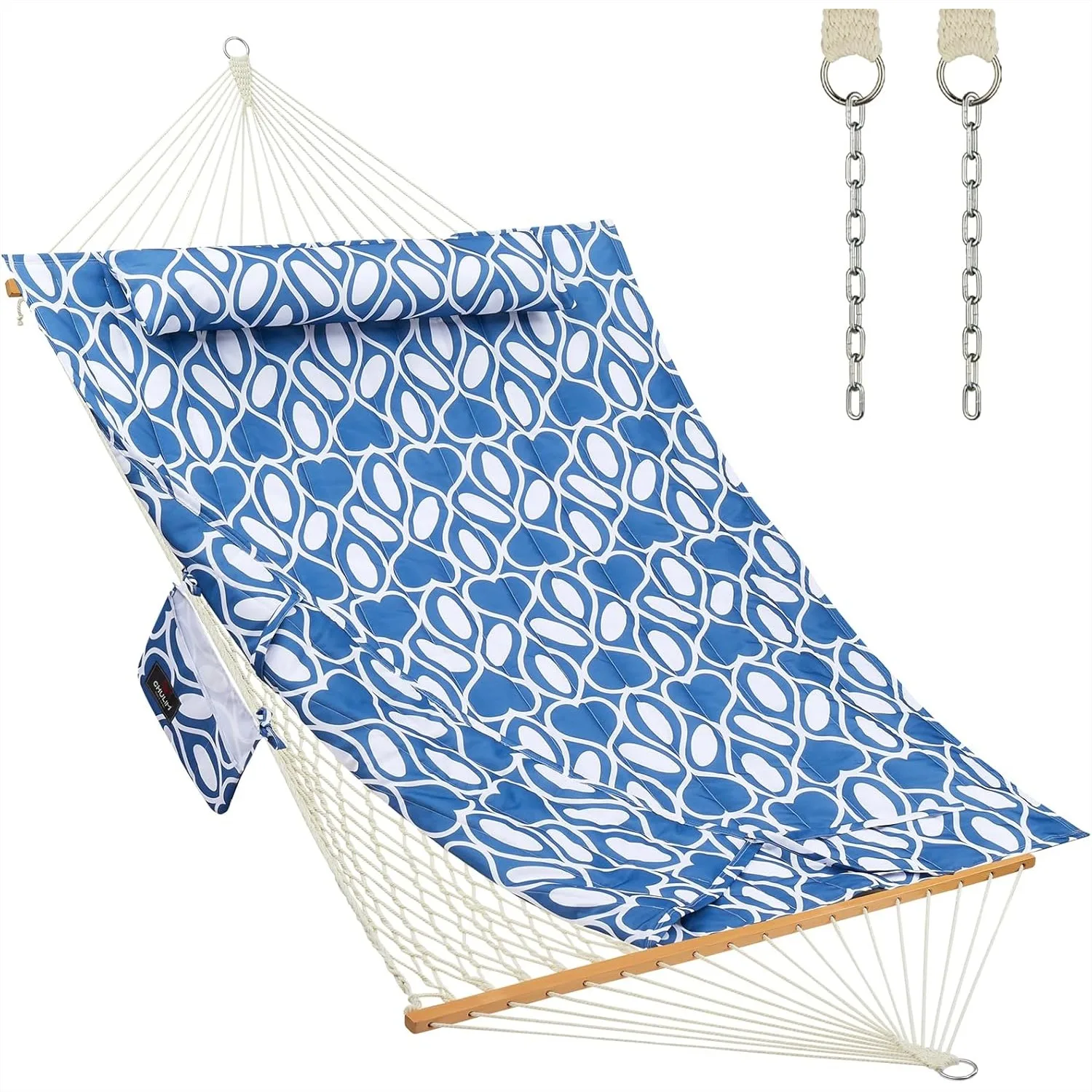 Outdoor Double Hammock with Hardwood Spreader Bars, Large Rope Hammock 475 LBS Capacity for 2 Person Patio Backyard
Outdoor Double Hammock with Hardwood Spreader Bars, Large Rope Hammock 475 LBS Capacity for 2 Person Patio Backyard