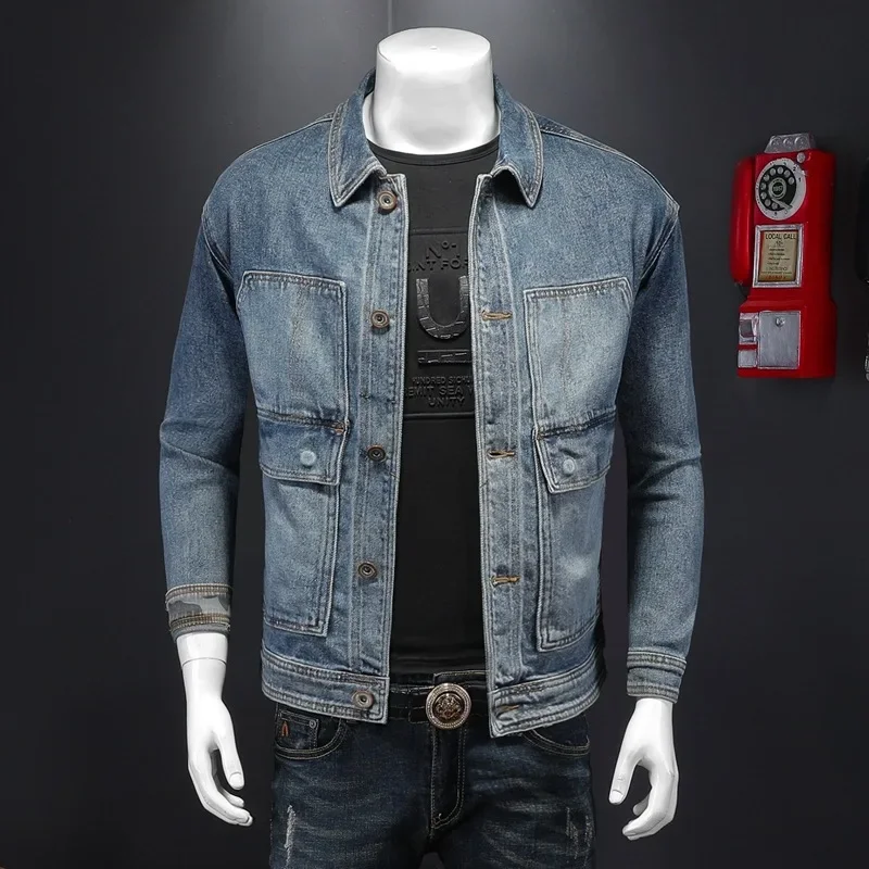2024 Spring And Autumn New Men's Denim Coat Korean Version Casual Slim Fit Youth Denim Coat Men's Jacket
2024 Spring And Autumn New Men's Denim Coat Korean Version Casual Slim Fit Youth Denim Coat Men's Jacket