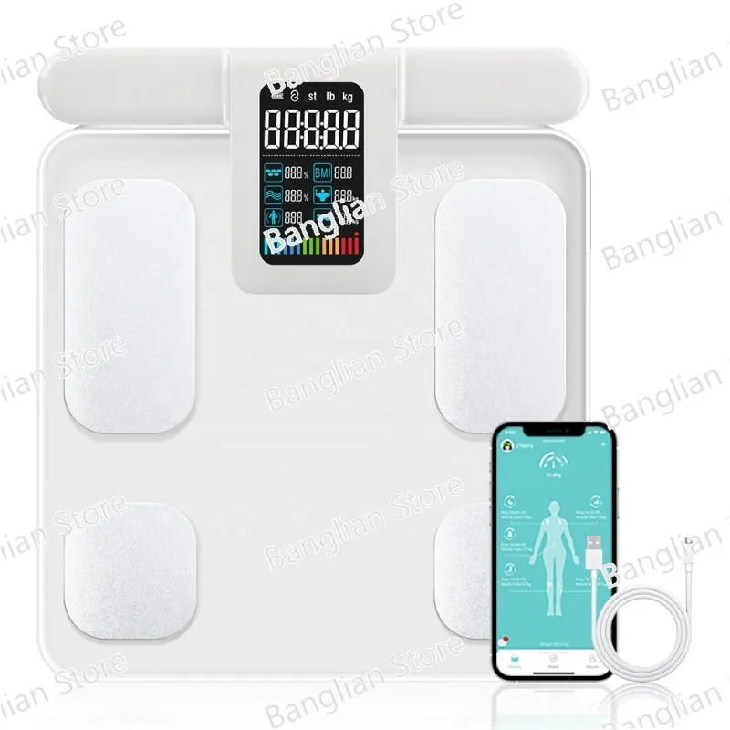 Digital Body Fat Detection Smart Scale Bio Percentage Full Body Composition Analyzer 8 Electrodes Scale
Digital Body Fat Detection Smart Scale Bio Percentage Full Body Composition Analyzer 8 Electrodes Scale