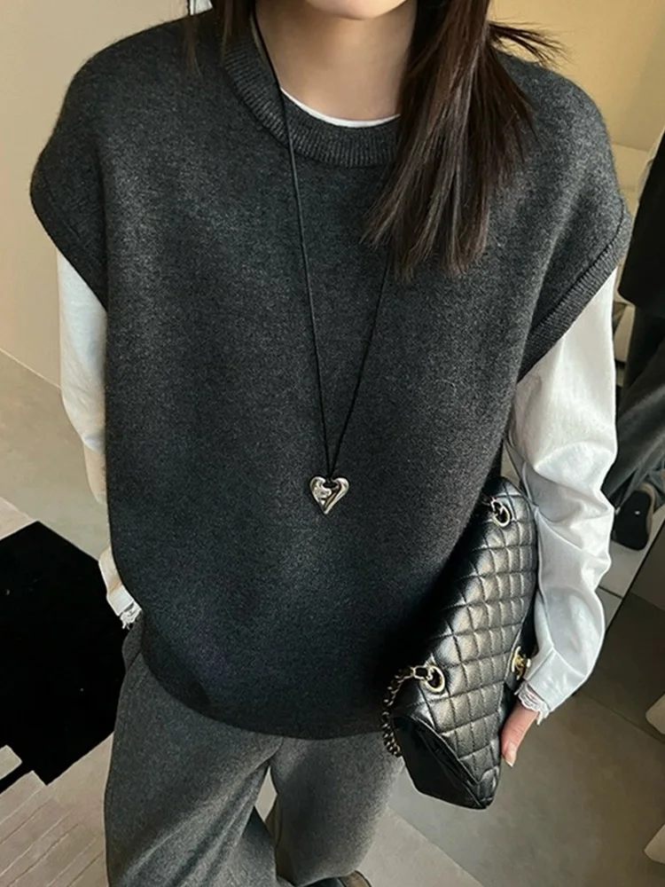 Модный вязаный жилет, женский многослойный жилет на молнии, корейский свободный крой, дизайн с двойной молнией
Модный вязаный жилет, женский многослойный жилет на молнии, корейский свободный крой, дизайн с двойной молнией