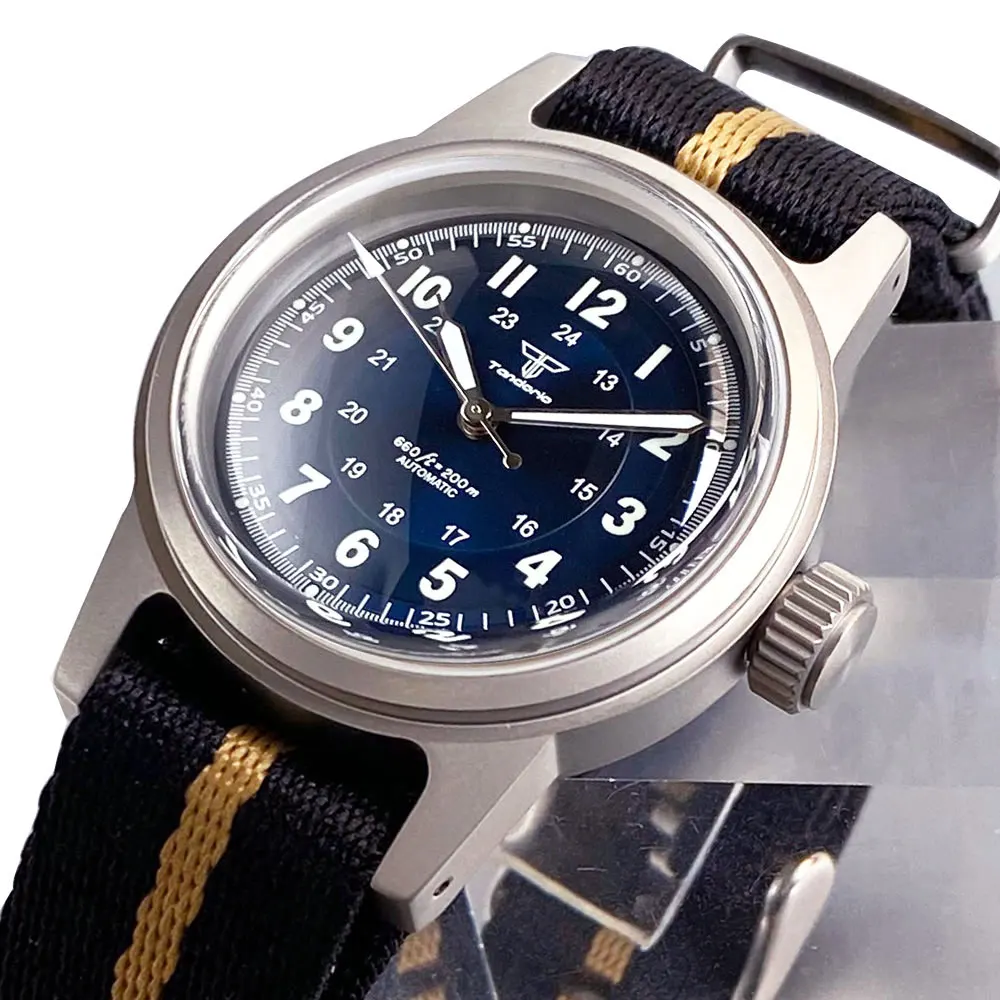 Tandorio New 36mm Military Retro Miyota 8215 Automatic Mechanical Men Watch 100m Waterpoof Sapphire glass Black/Blue/Green Watch
Tandorio New 36mm Military Retro Miyota 8215 Automatic Mechanical Men Watch 100m Waterpoof Sapphire glass Black/Blue/Green Watch