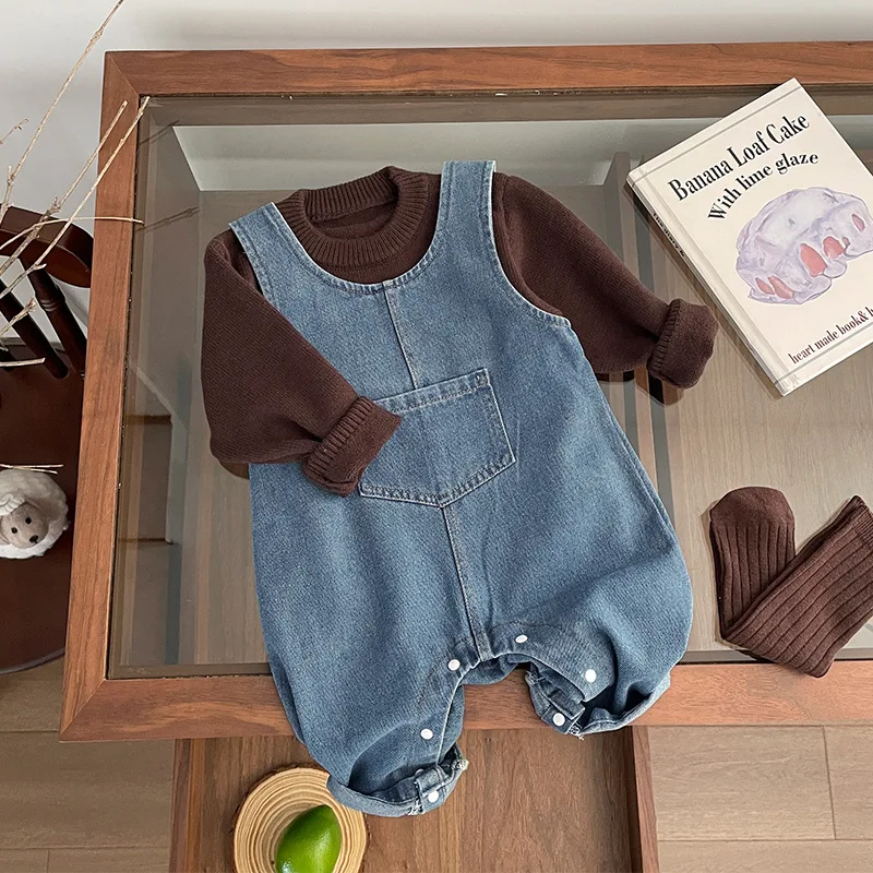 2024 Autumn New Baby Sleeveless Denim Romper Cotton Toddler Boy Girl Solid Casual Overalls Infant Fashion Jeans Newborn Jumpsuit
2024 Autumn New Baby Sleeveless Denim Romper Cotton Toddler Boy Girl Solid Casual Overalls Infant Fashion Jeans Newborn Jumpsuit