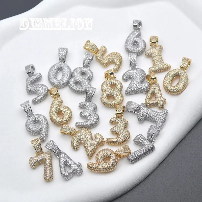 10Pcs New Iced Out Bling CZ 0-9 Arabic Number Pendant Gold / Rhodium Color Charms for Jewelry Making DIY Necklace Accessories
10Pcs New Iced Out Bling CZ 0-9 Arabic Number Pendant Gold / Rhodium Color Charms for Jewelry Making DIY Necklace Accessories