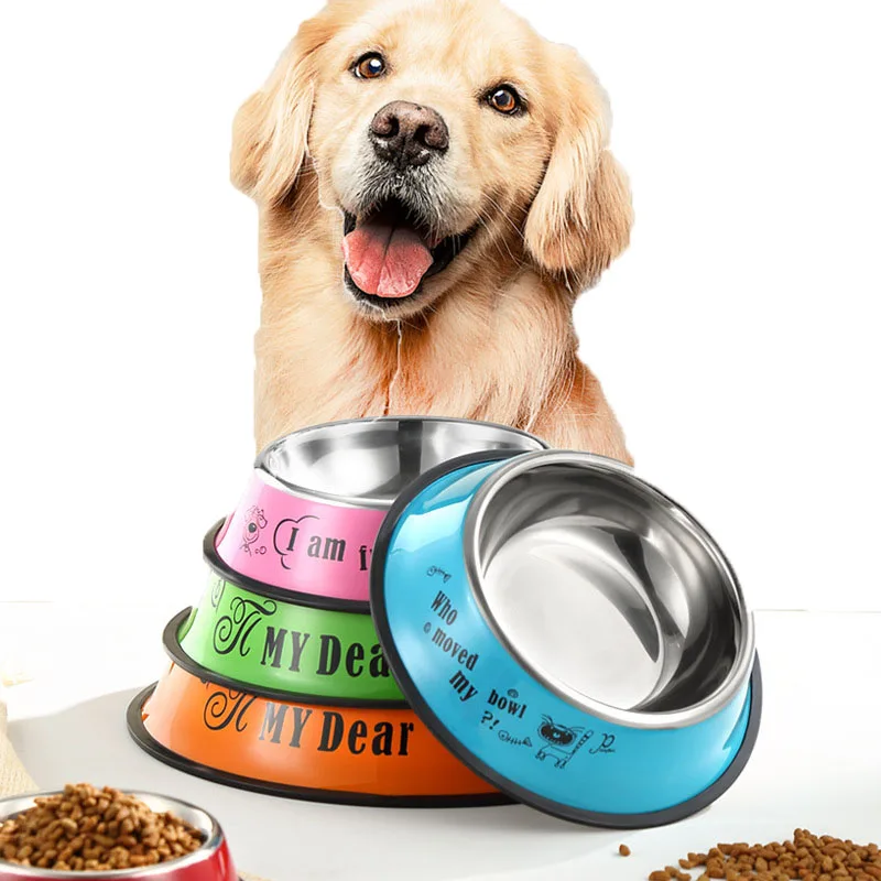 Pet dog cat stainless steel dog basin spot wholesale size bowl color printing non-slip practical pet bowl supplies
Pet dog cat stainless steel dog basin spot wholesale size bowl color printing non-slip practical pet bowl supplies