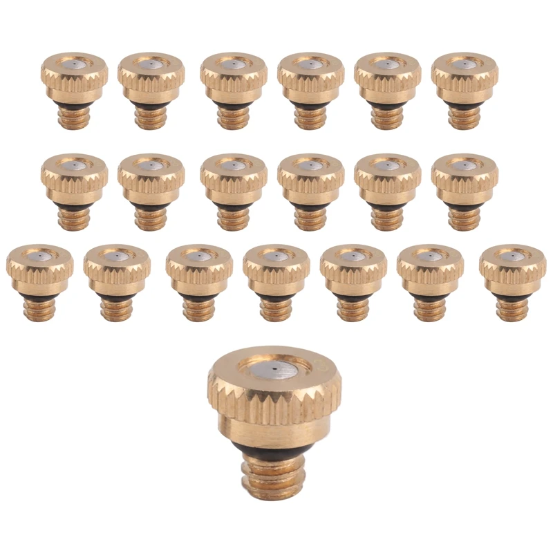 20Pcs Brass Misting Nozzles For Cooling System 0.012 Inch(0.3 Mm) Water Spray Nozzle Sprinklers Misting Cooling
20Pcs Brass Misting Nozzles For Cooling System 0.012 Inch(0.3 Mm) Water Spray Nozzle Sprinklers Misting Cooling