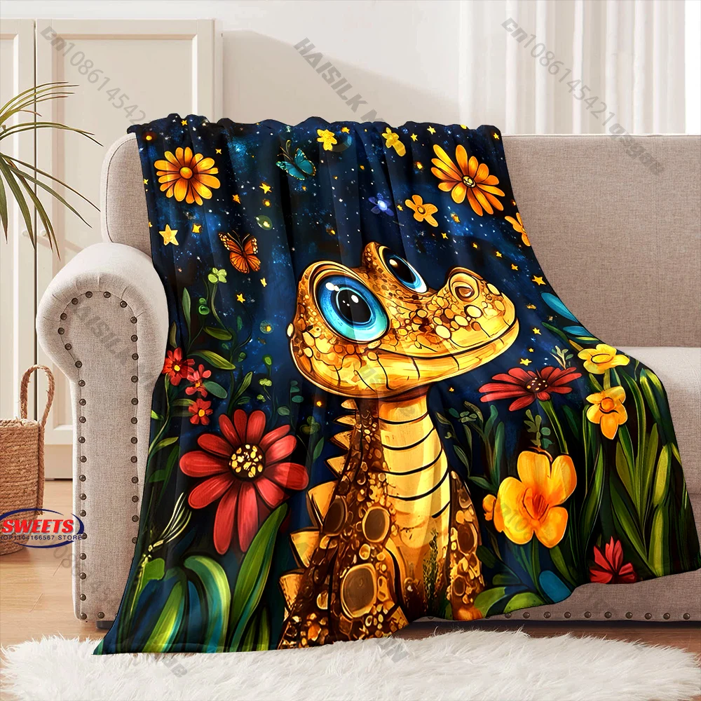 Adorable Dinosaur Floral Blanket Multiple sizes kid's and adults' bedroom living room sofa decor blanket, Exquisite gift
Adorable Dinosaur Floral Blanket Multiple sizes kid's and adults' bedroom living room sofa decor blanket, Exquisite gift